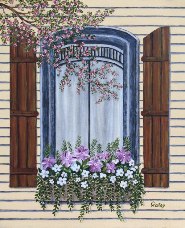 The Window Box Acrylic Painting by Patsy Kentz