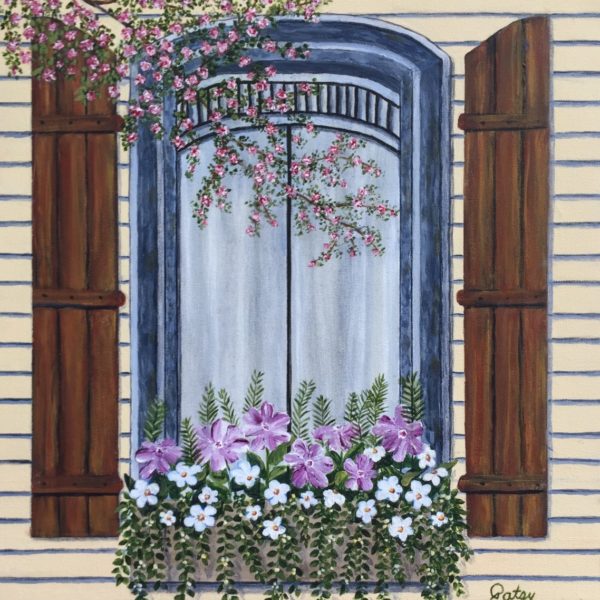 The Window Box Acrylic Painting by Patsy Kentz