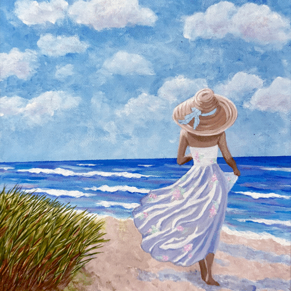 Lady at the Beach by Patsy Kentz