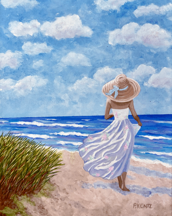 Lady at the Beach by Patsy Kentz